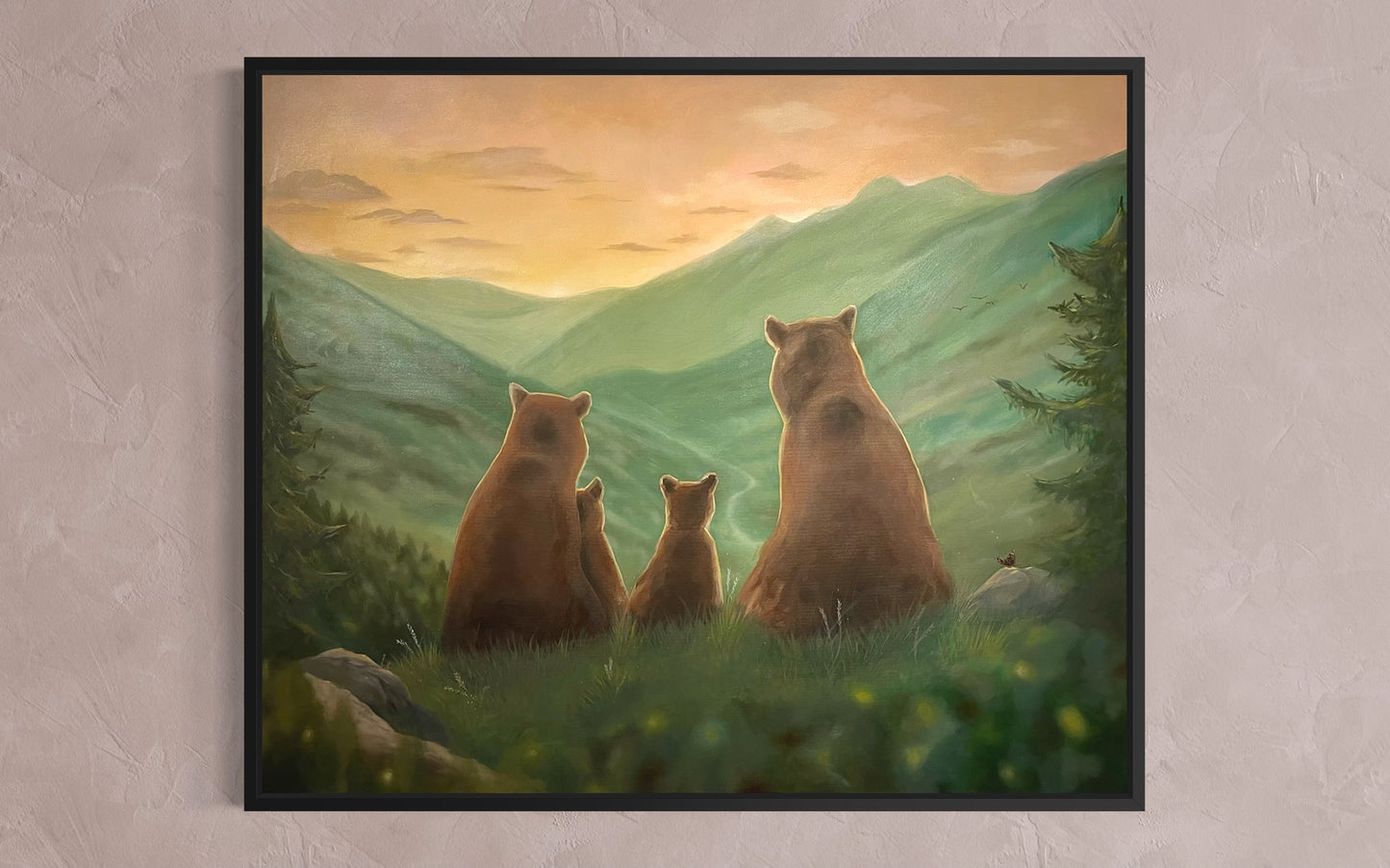 Björnfamiljen (120x100 cm)