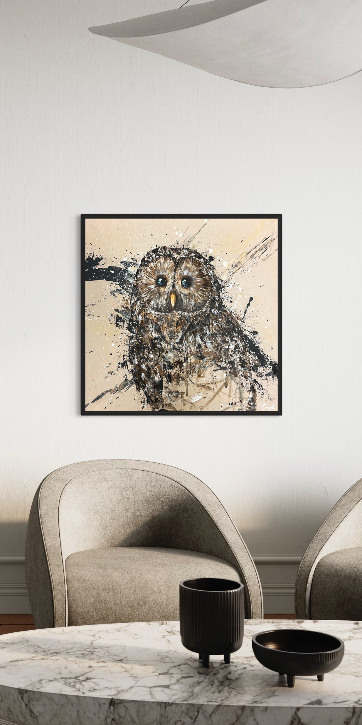 Barn owl (70x70 cm)