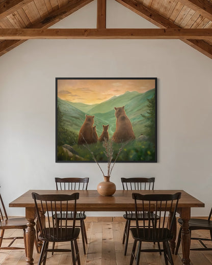 Björnfamiljen (120x100 cm)