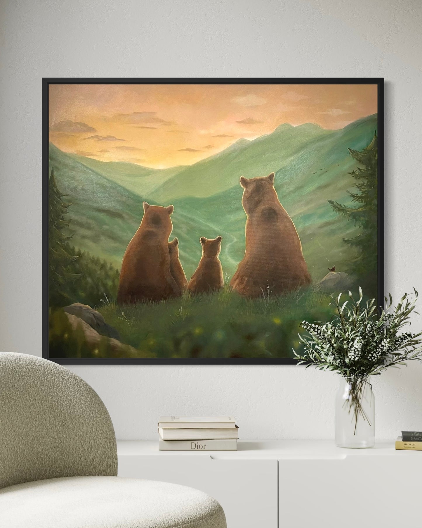 Björnfamiljen (120x100 cm)