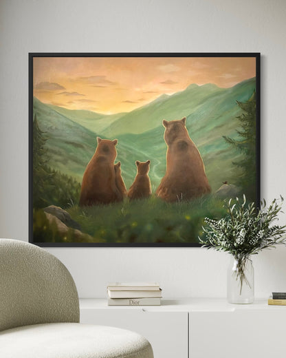 Björnfamiljen (120x100 cm)