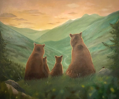 Björnfamiljen (120x100 cm)