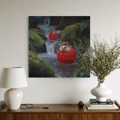 Raspberry boats (60x60 cm)