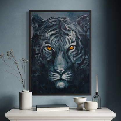 Sapphire King inramad canvas print
