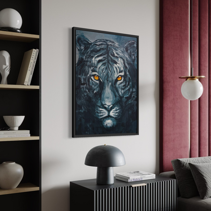 Sapphire King inramad canvas print
