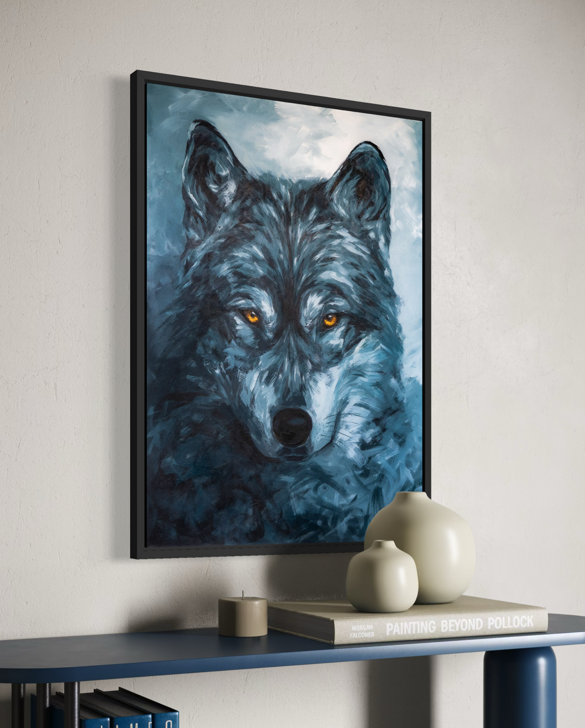 Midnight Howl inramad canvas